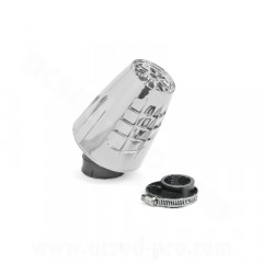 Filtre à air adaptable obus 30° Ø35/28 chrome pour Scooter, Mécaboite, Mobylette, Maxi Scooter, Moto, Quad