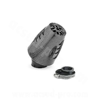 Filtre à air adaptable imitation carbone obus 30° Ø28/35 pour Scooter, Mécaboite, Mobylette, Maxi Scooter, Moto, Quad
