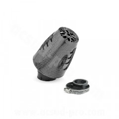 Filtre à air adaptable imitation carbone obus 30° Ø28/35 pour Scooter, Mécaboite, Mobylette, Maxi Scooter, Moto, Quad