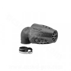 Filtre à air adaptable imitation carbone obus 90° Ø28/35 pour Scooter, Mécaboite, Mobylette, Maxi Scooter, Moto, Quad