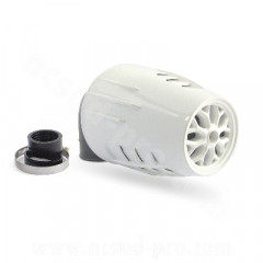 Filtre à air adaptable 90° Ø35/28 blanc pour Scooter, Mécaboite, Mobylette, Maxi Scooter, Moto, Quad