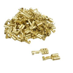 Cosse femelle adaptable laiton 6.3 (sachet de 100) pour Scooter et Moto