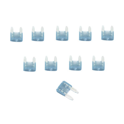 Fusible plat enfichable miniature adaptable 2A (sachet de 10) pour Scooter, Mécaboite, Mobylette, Maxi Scooter, Moto, Quad