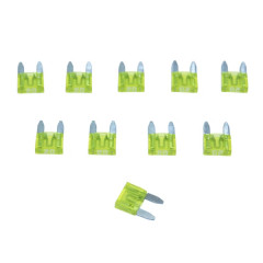 Fusible plat enfichable miniature 20A adaptable sachet de 10 pour Scooter, Mécaboite, Mobylette, Maxi Scooter, Moto, Quad