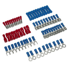 Cosse électrique adaptable pré-isolée bleu et rouge (sachet de 70 pièces) pour Scooter, Mécaboite, Mobylette, Maxi Scooter, Moto, Quad