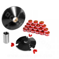 Variateur Carenzi galets 16x13 poids 4grs - véhicules MBK Booster, Nitro, SR50, F12, Stunt, Ovetto, Jog R, Yamaha BWS, Aerox, Slider, Neos