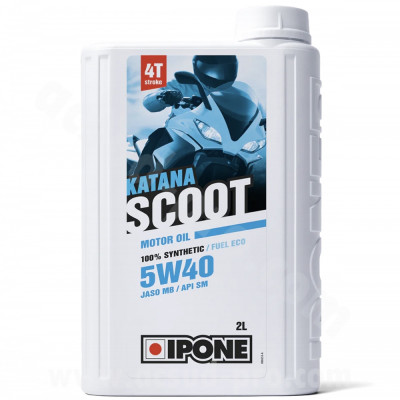 Huile 100% synthèse Ipone 5W40 pour Scooter, Moto, Quad, Maxi Scooter 2L