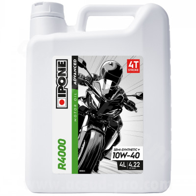 Huile 4T Ipone R4000 Semi-Synthèse 10W40 Bidon 4L Scooter, Moto, Quad, Maxi Scooter