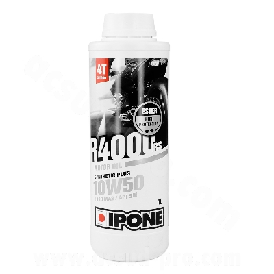 Huile 4 temps Ipone 10W50 R4000 RS (Bidon 1L) pour Scooter, Moto, Quad, Maxi Scooter