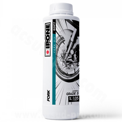 Huile fourche Ipone semi-synthétique 5 (bidon 1L) pour Scooter, Mécaboite, Mobylette, Moto, Quad, Maxi Scooter