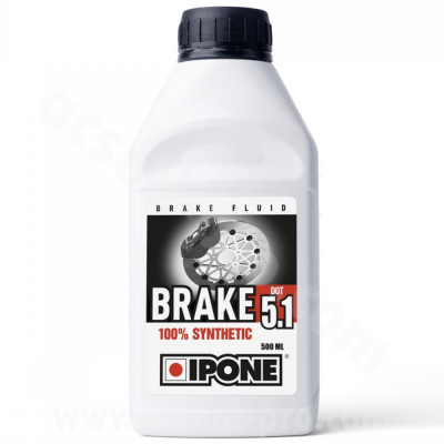 Liquide de frein Ipone 100% synthèse DOT 5.1 500 ml Scooter, Mécaboite, Mobylette, Maxi Scooter, Moto, Quad
