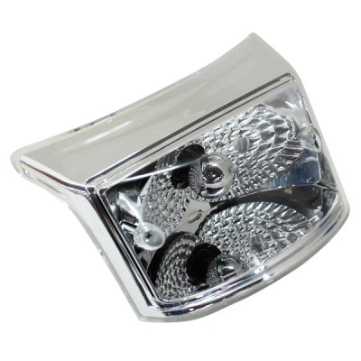 Feu arrière adaptable ampoule miroir blanc-chrome pour MBK 50 Booster / Yamaha 50 à partir de 2004