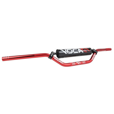 Guidon Voca Racing Aluminium T6 rouge avec mousse noir, diamètre 22,2mm, longueur 805mm pour 50 à boîte