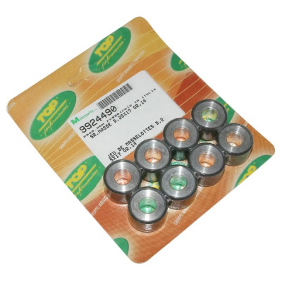 Galets de scooter Top Performances 25x17 14g pour Piaggio 400 - 500 MP3, 500 X9 Evolution / Peugeot 500 Satelis / Aprilia 500 Atlantic / Gilera 500 Nexus