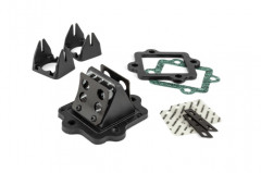 Boîte à clapets Stage6 Viton® pour MBK Nitro / Aerox (3 venturis dia 24-26-28mm et cale 4mm)