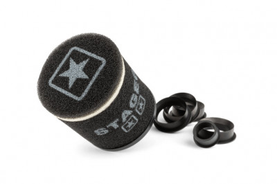 Filtre à air Stage6 rond double-mousse 28 à 55mm Noir