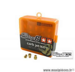 Kit gicleurs Stage6 80 à 100 pour carburateurs GY6 4 Temps PHVA/PHBN et principal