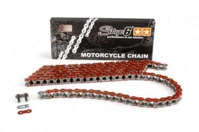 Chaîne 420 Stage6 renforcée anodisée orange 140 maillons