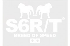 Autocollant Stage6 Breed of Speed Blanc 9,1x6,5cm