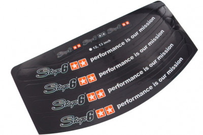 Stickers Stage6 noir 12 / 13 pouces
