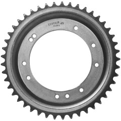 Couronne adaptable Ø98mm 45 dents 10 trous pour MBK 51 roue alu