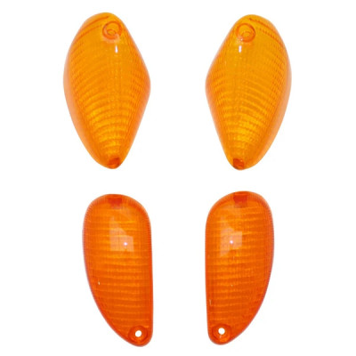 Cabochons clignotants x4 Replay orange AV+AR pour scooter Piaggio Typhoon 50 2006+, NRG MC3