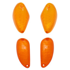 Cabochons clignotants x4 Replay orange AV+AR pour scooter Piaggio Typhoon 50 2006+, NRG MC3