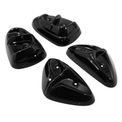 Pads latéraux noir brillant Replay x4 pour scooter MBK 50 Stunt / Yamaha 50 Slider