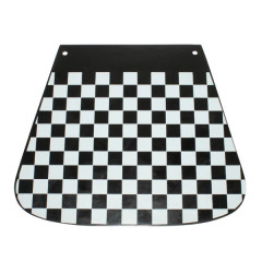 Bavette de garde boue Replay damier noir-blanc adaptable Piaggio 50 Vespa PK, 125-150-200 Vespa PX