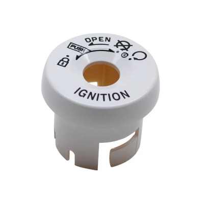 Capuchon de contacteur à clé Replay blanc pour MBK 50 Nitro, Booster 2004+, Yamaha 50 Aerox, BWS 2004+
