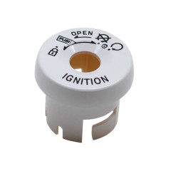 Capuchon de contacteur à clé Replay blanc pour MBK 50 Nitro, Booster 2004+, Yamaha 50 Aerox, BWS 2004+
