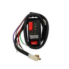 Commodo/commutateur adaptable éclairage off/code/phare, klaxon coupure batterie on/off