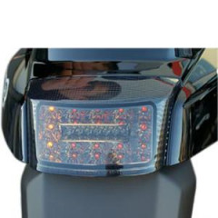 Feu arrière adaptable fumé à leds clignotant intégré homologué CE pour scooter MBK Booster 2004-2017 / Yamaha BWS 2004-2017