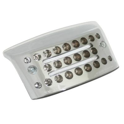Feu arrière Replay à leds et fibres optiques transparent avec clignotants homologué CE pour scooter MBK 50 Booster / Yamaha 50 BWS après 2004