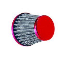 Filtre à air adaptable D28-35 conique droit rouge