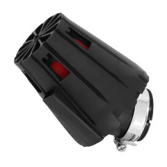 Filtre à air adaptable E5 Box noir mousse rouge fixation coudé 45° Ø35/28mm