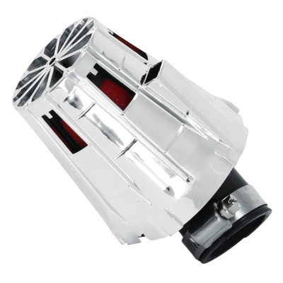 Filtre à air adaptable en mousse rouge, coude à 45°, diamètre 28-35 mm