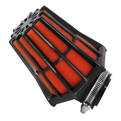Filtre à air Replay hexagonal noir mousse rouge coudé 45° Ø35/28mm