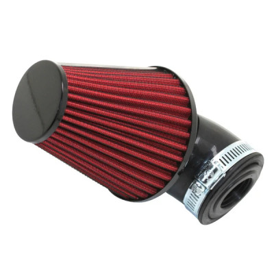Filtre à air Replay fixation coudée 30° noir-rouge diamètre 28-35-50mm