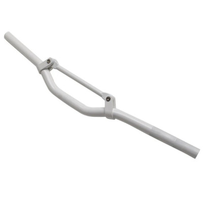 Guidon Replay Alu Blanc L625mm avec barre de renfort (H40mm sous barre) pour scooter
