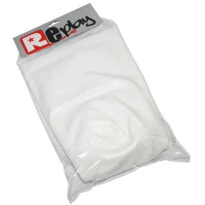 Housse de selle Replay 2 places blanc pour Peugeot 50 Ludix