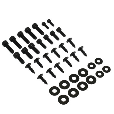 Vis de carrosserie Replay acier noir pour MBK 50 Ovetto et Yamaha 50 Neos (kit)