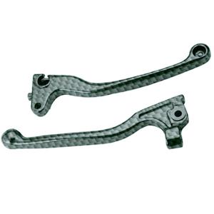 Levier de frein adaptable imitation carbone AJP – Adaptable pour scooter Peugeot Trekker, Speedfight 50cc 2T