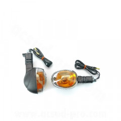 Clignotant adaptable Noir homologué CE (la paire)