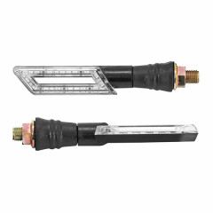 Clignotants universels Replay 20 LEDs transparent-noir base courte