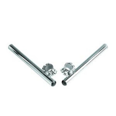 Paire de guidons bracelet adaptable diamètre 26 / 28mm acier chrome