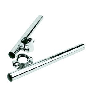 Paire de guidons bracelet adaptable diamètre 28 / 30mm acier chrome