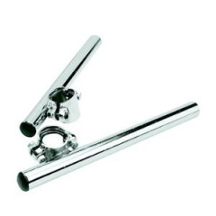 Paire de guidons bracelet adaptable diamètre 28 / 30mm acier chrome