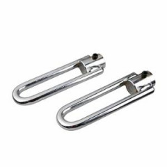 Reposes pieds pilote adaptable acier chrome pour Peugeot 103 / MBK 51 (paire)
