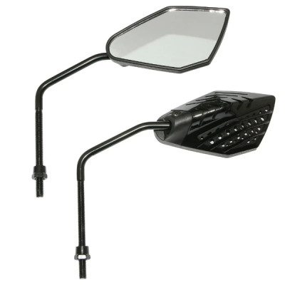 Rétroviseur Replay noir tige noir diamètre 8mm (paire) pour scooter